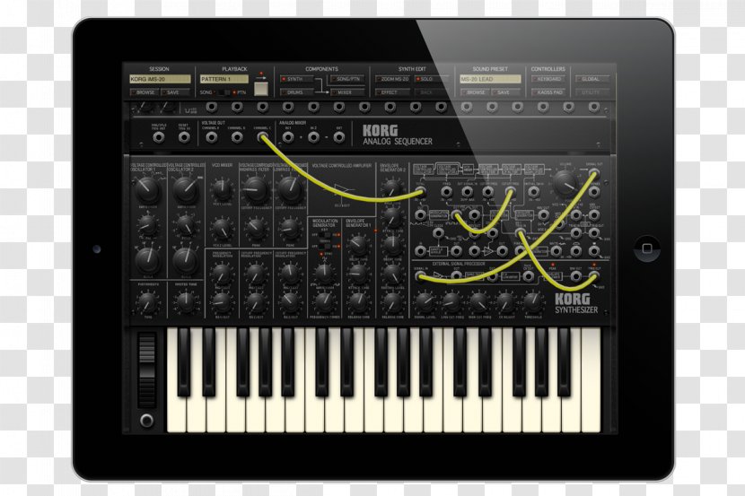 Korg MS-20 Sound Synthesizers ARP Odyssey Analog Synthesizer - Frame - Musical Instruments Transparent PNG