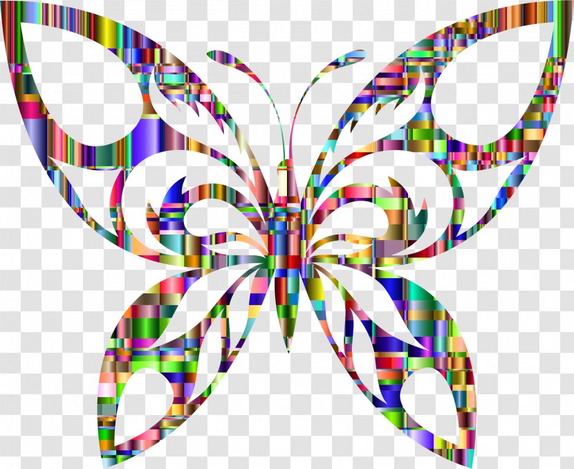 Butterfly Silhouette Clip Art - Line - Wings Clipart Transparent PNG