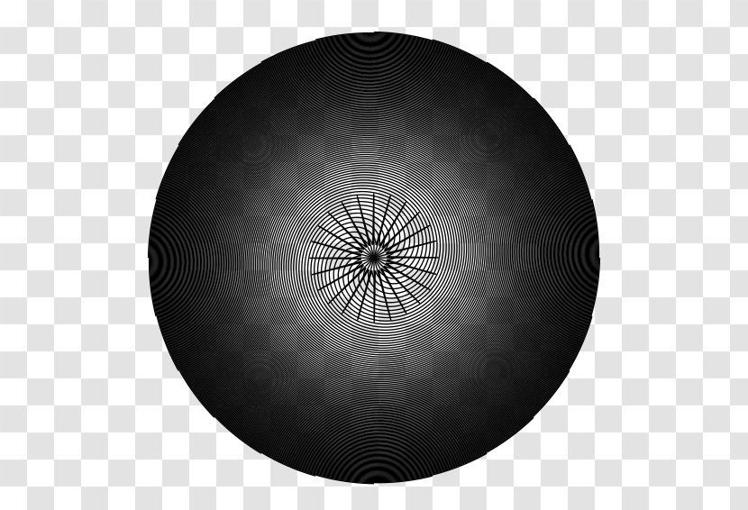 Circle White - Black And - Moire Transparent PNG