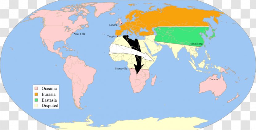 Nineteen Eighty-Four World Map Oceania - Globe Transparent PNG