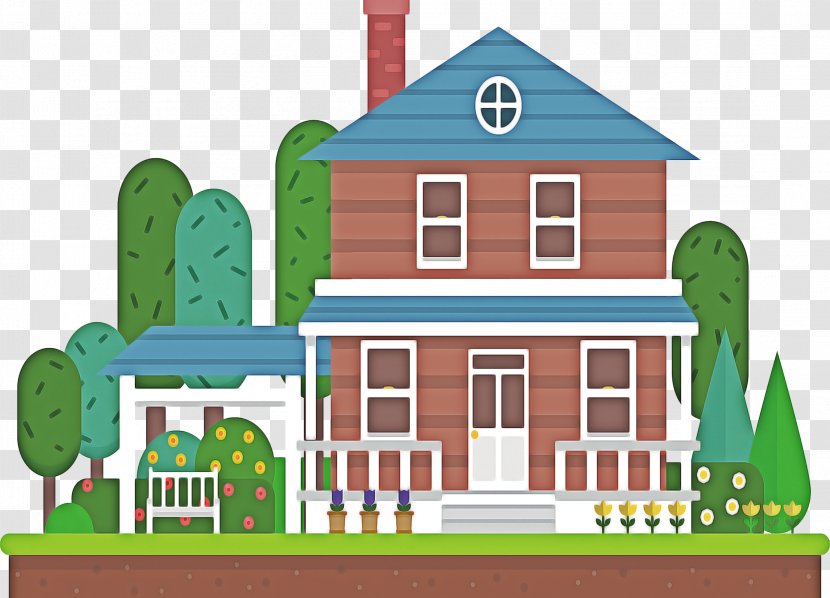 Real Estate Background - Toy - Facade Dollhouse Transparent PNG