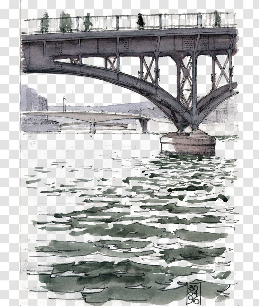 Drawing Architecture Watercolor Painting - Fixed Link - Building Artwork Transparent PNG