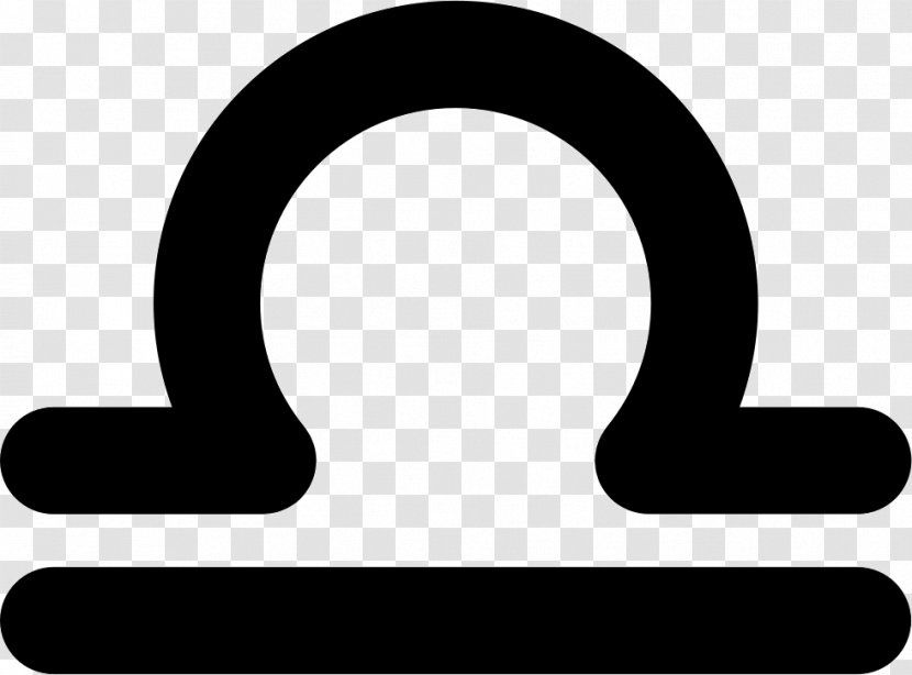 Libra Symbol - Black And White Transparent PNG