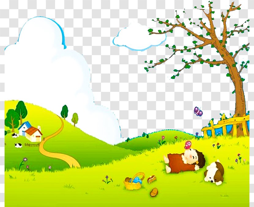 Early Childhood Education Photography - Meadow - Lying On The Grass To See Sky Transparent PNG