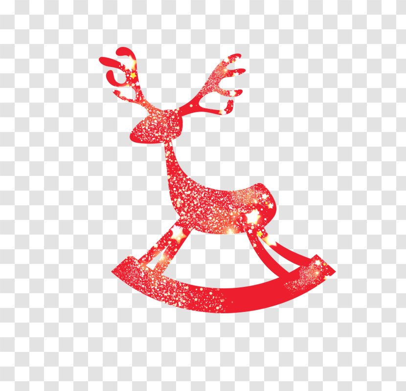 Reindeer Santa Claus Christmas New Year - Clauss - Red Deer Transparent PNG