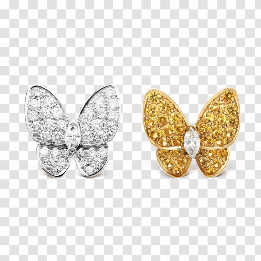 Earring Butterfly Van Cleef & Arpels Jewellery Gemstone Transparent PNG