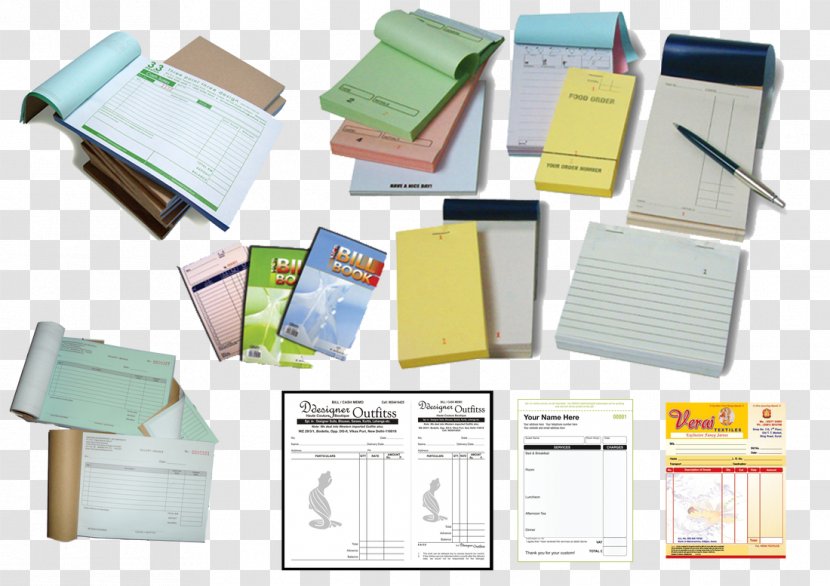 Paper Printing Invoice Book Design - Visiting Card Transparent PNG