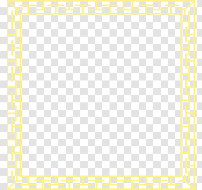 Yellow Area Pattern - Text - Creative Golden Frame Border Transparent PNG