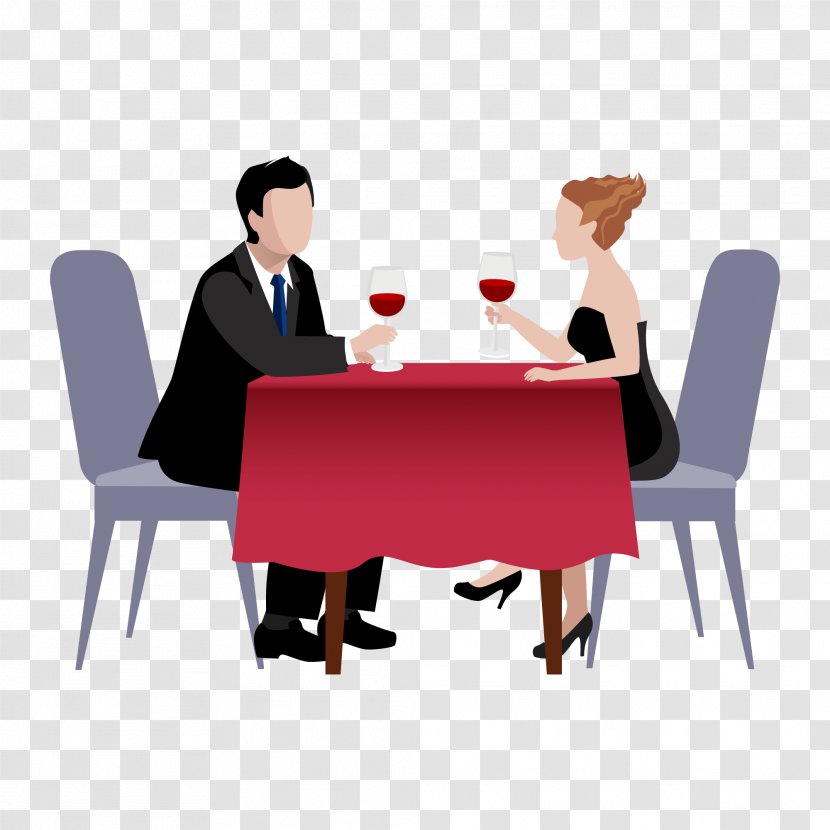 Image Dinner Vector Graphics Design - Dating - Couples Transparent PNG