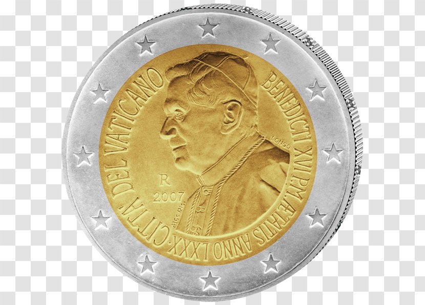 Vatican City 2 Euro Commemorative Coins Coin Transparent PNG