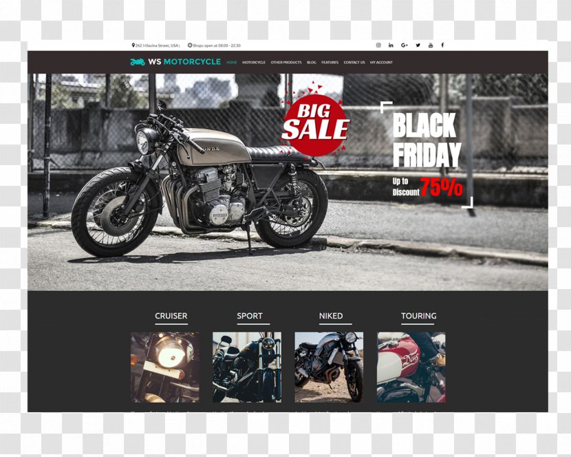 Motorcycle Helmets Accessories Bobber Honda Motor Company - Vehicle - Spa Landing Page Transparent PNG