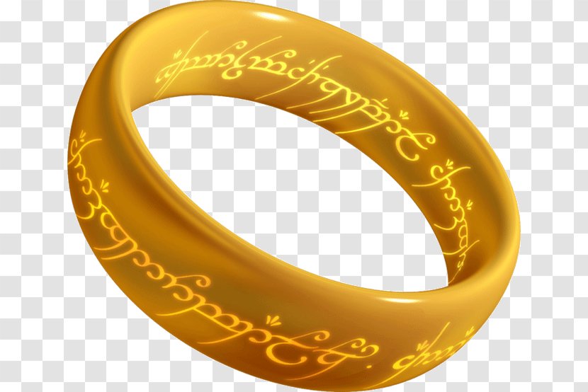 The Lord Of Rings Fellowship Ring Sauron One - Gold Transparent PNG