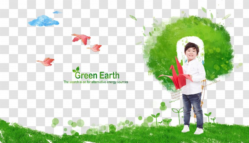 Poster - Text - Green Earth Transparent PNG