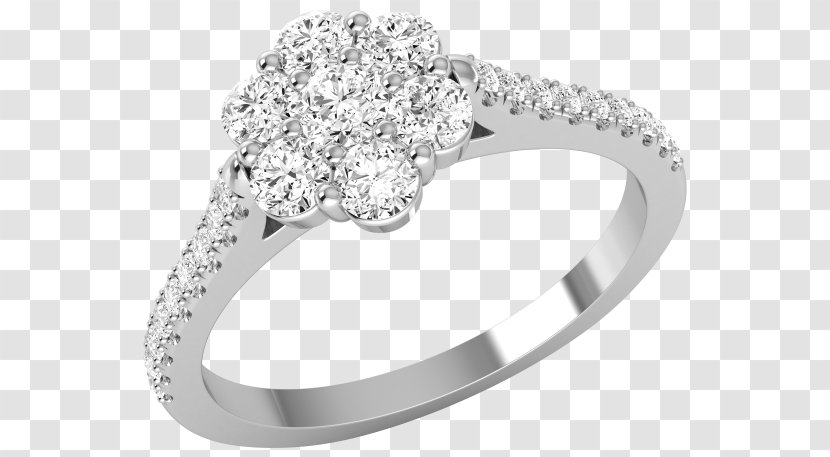 Engagement Ring Wedding Diamond Platinum - White Gold Rings For Women Transparent PNG