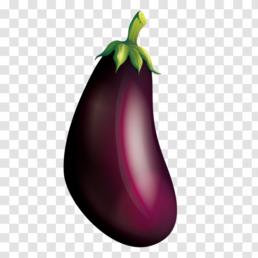 Purple Fruit - Food - Vector Eggplant Transparent PNG