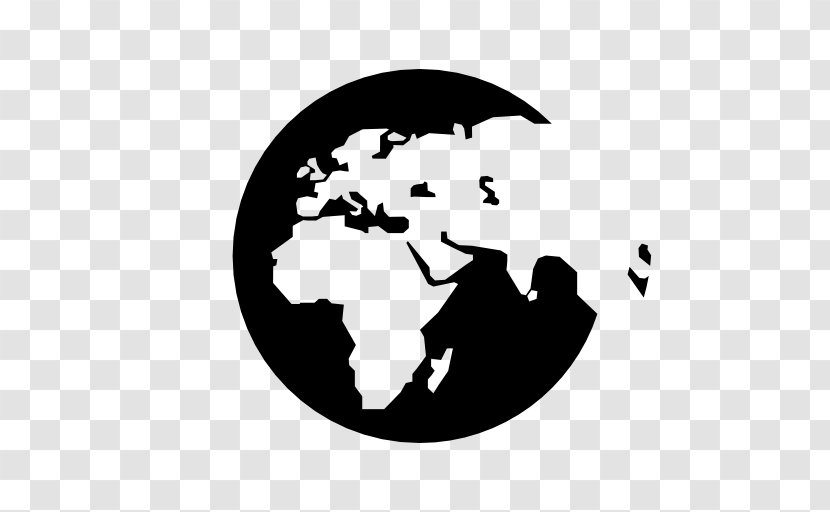 Globe World Map Geography - Black And White - Wide Web Transparent PNG
