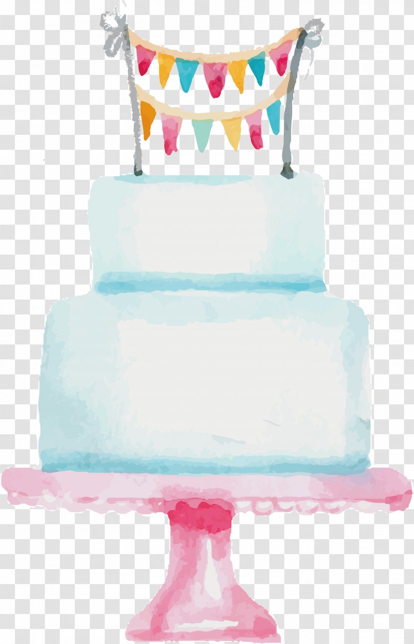 Torte Wedding Cake Birthday Decorating - Watercolor Design Transparent PNG