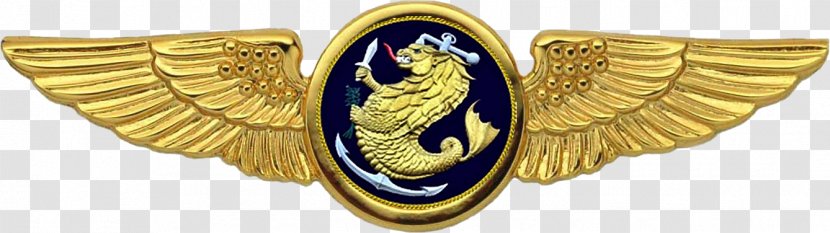 Aircrew Badge United States Navy Naval Aircrewman - Officer Rank Insignia - MILITARY BADGE Transparent PNG