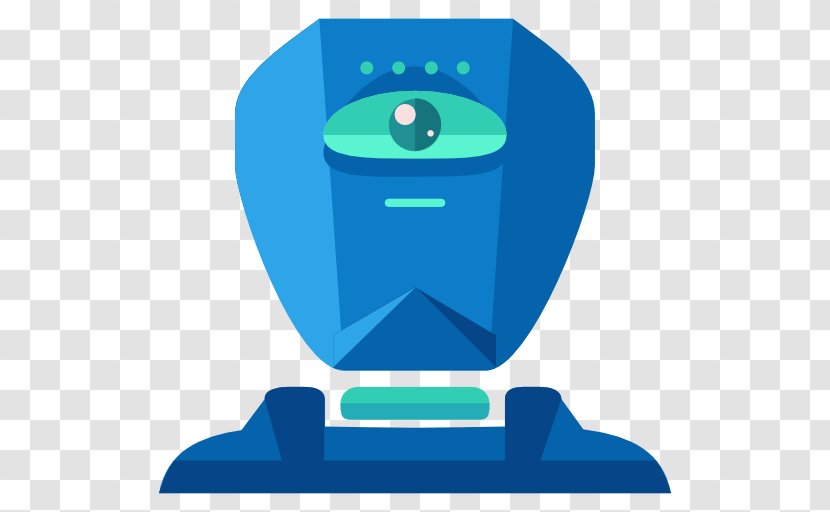 Robot Euclidean Vector Icon - Electric Blue Transparent PNG