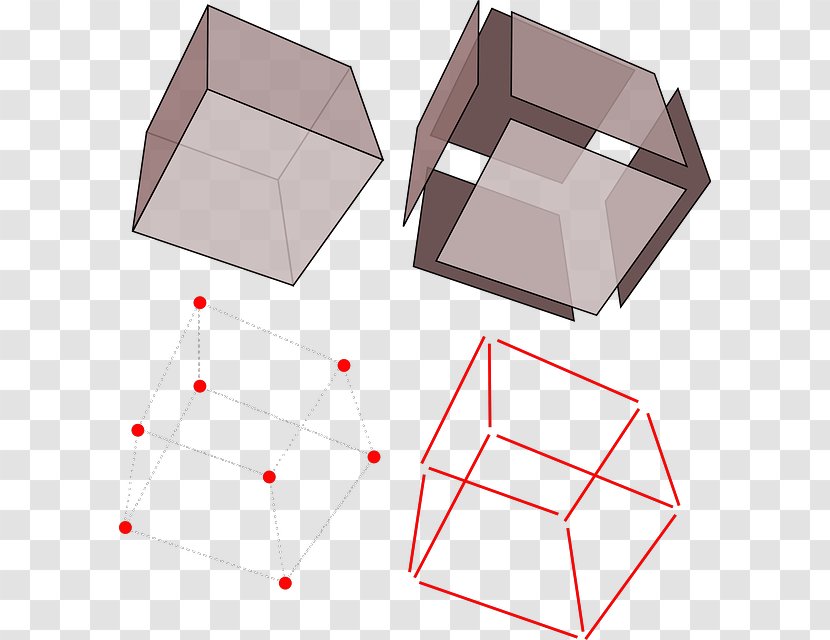 Cube Geometry Mathematics Clip Art - Polygon Transparent PNG