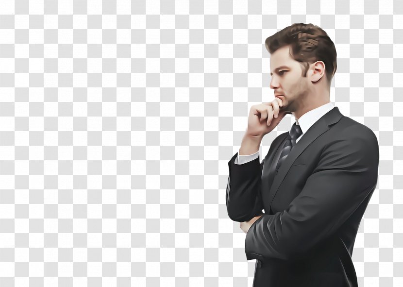 Suit White-collar Worker Chin Male Standing - Gentleman Business Transparent PNG