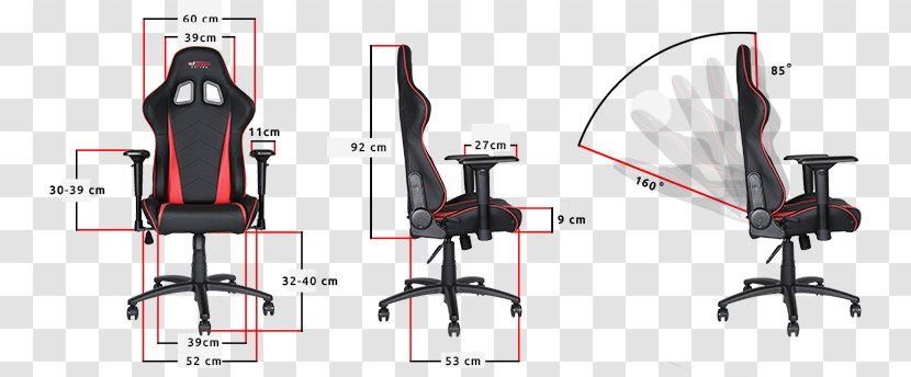 Office & Desk Chairs Furniture Gaming Chair - Caster - Comfortable Transparent PNG