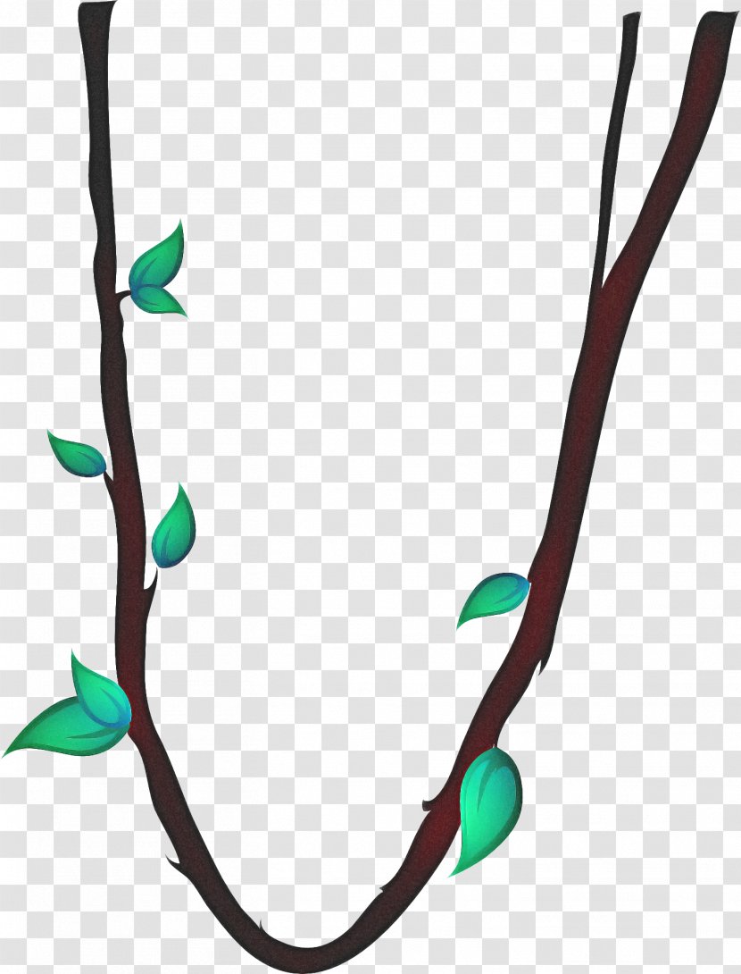 Necklace - Branching Teal Transparent PNG