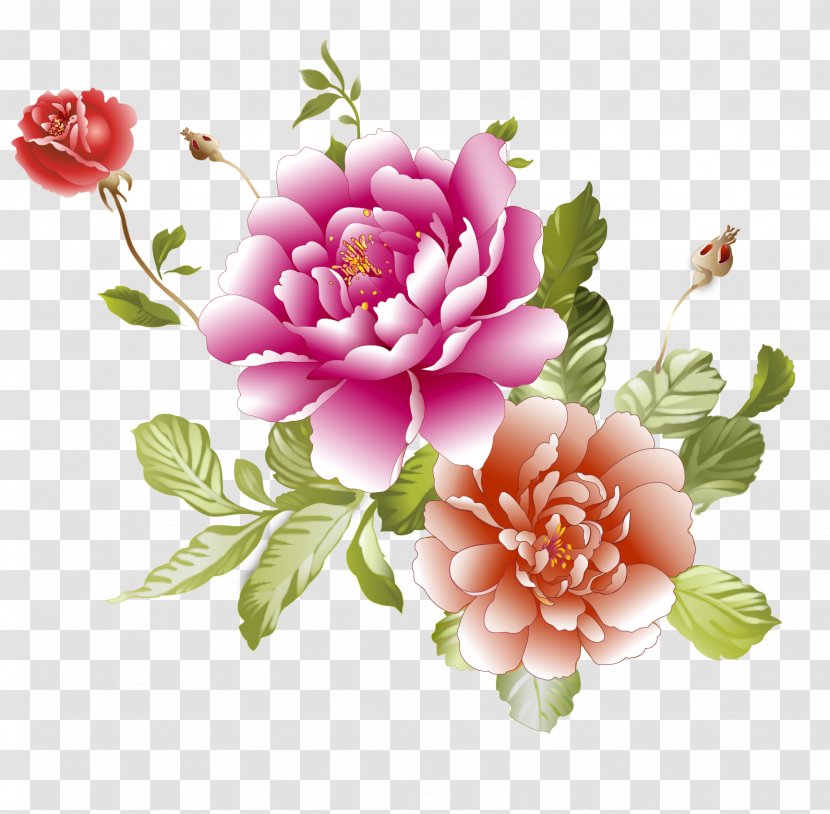 Centifolia Roses Floral Design Cut Flowers Peony Artificial Flower - Dahlia Transparent PNG