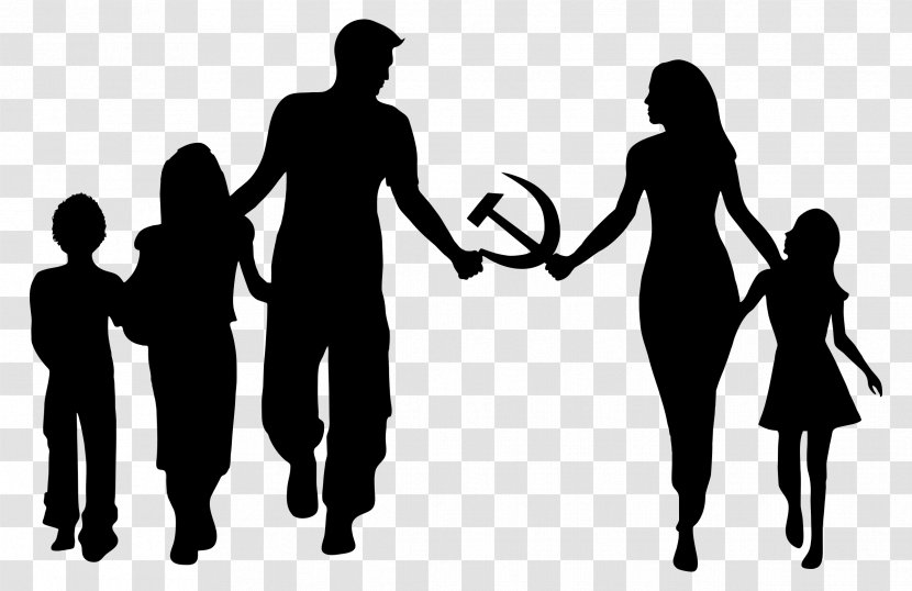 Family Silhouette Child - Hammer And Sickle Transparent PNG