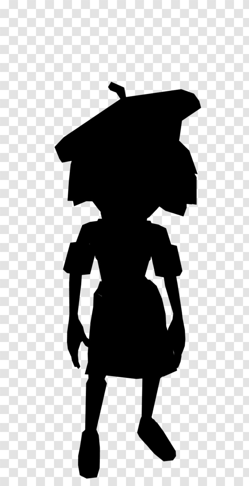 Clip Art Character Silhouette Fiction Black M - Blackandwhite Transparent PNG