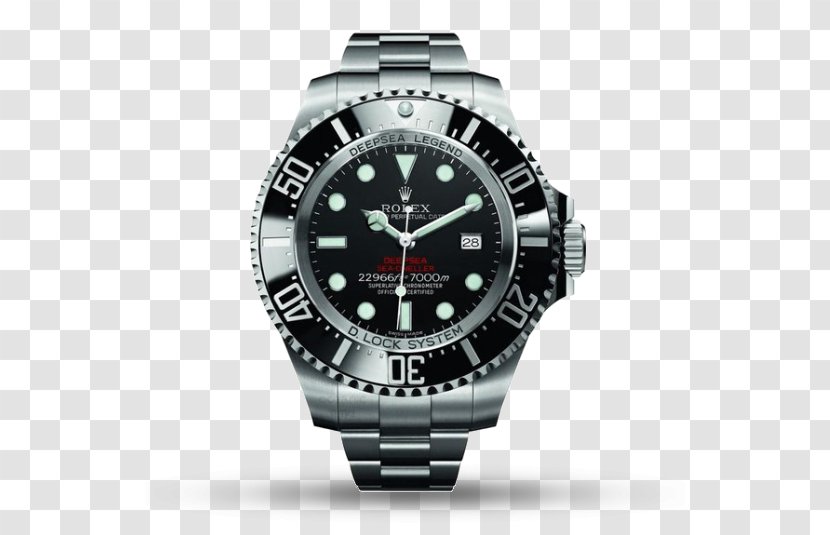 Rolex Sea Dweller Mariana Trench Deepsea Challenger Diving Watch - Accessory Transparent PNG