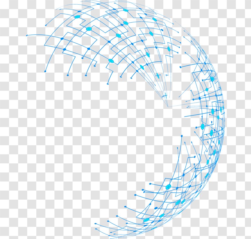 Point Line Ball Circle - Area - Blue Technology Road Map Transparent PNG