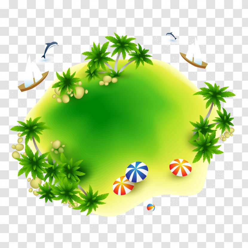 Island Sea - Tree - A Plan View Of The In Summer Transparent PNG