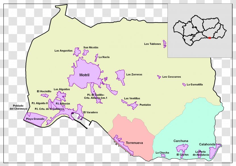 Map Spain Ecoregion Land Lot Purple - Text Transparent PNG