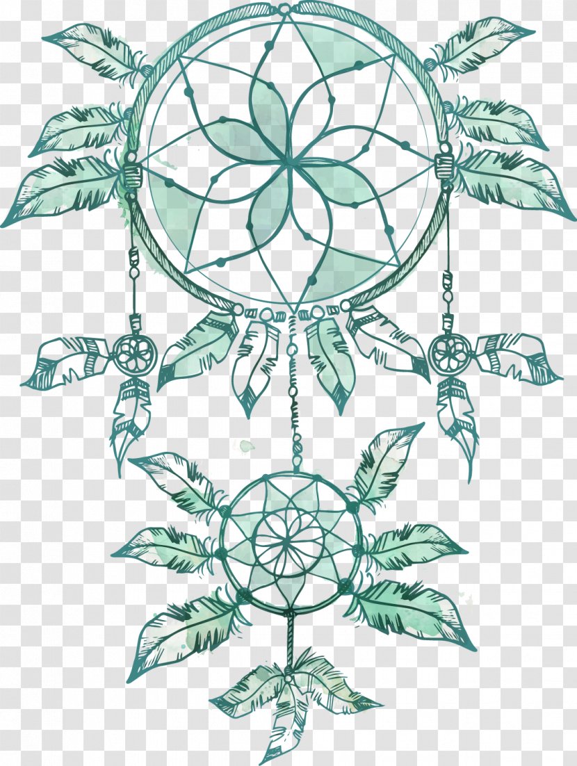 Dreamcatcher Euclidean Vector Illustration - Symmetry - Painted Transparent PNG