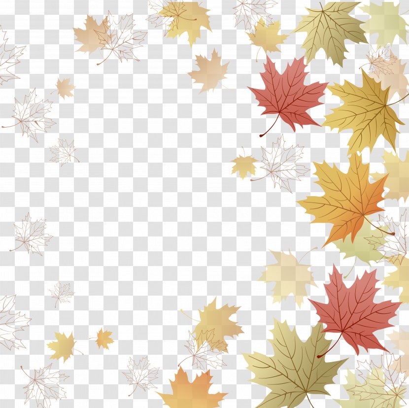 Maple Leaf Paper Information Letter - Floral Design Transparent PNG