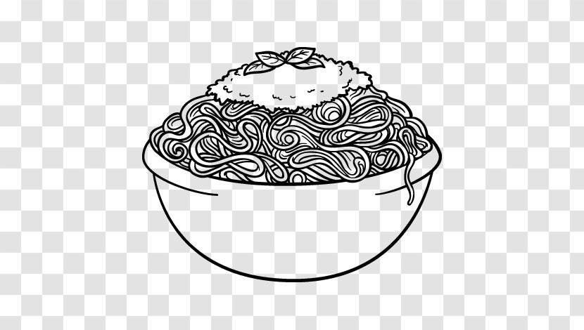 Spaghetti With Meatballs Pasta Italian Cuisine - Monochrome Photography - Noodle Transparent PNG