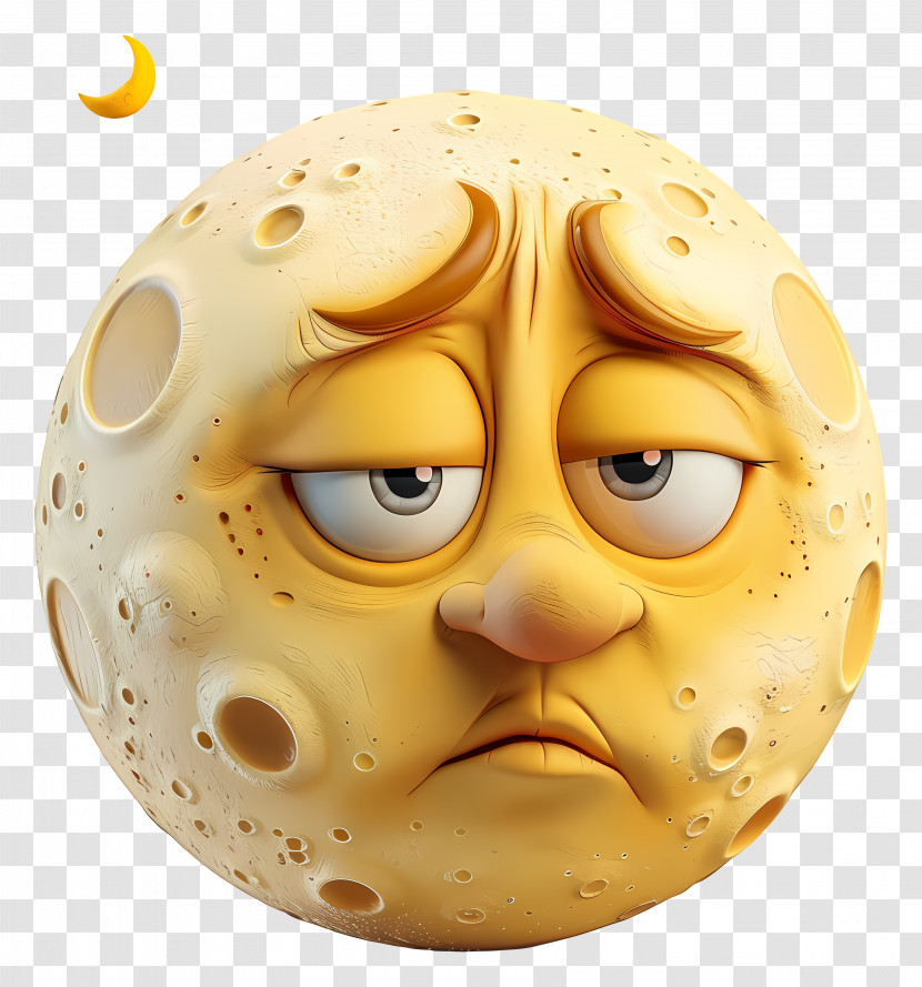 Moon - Sad Moon Cartoon Transparent PNG