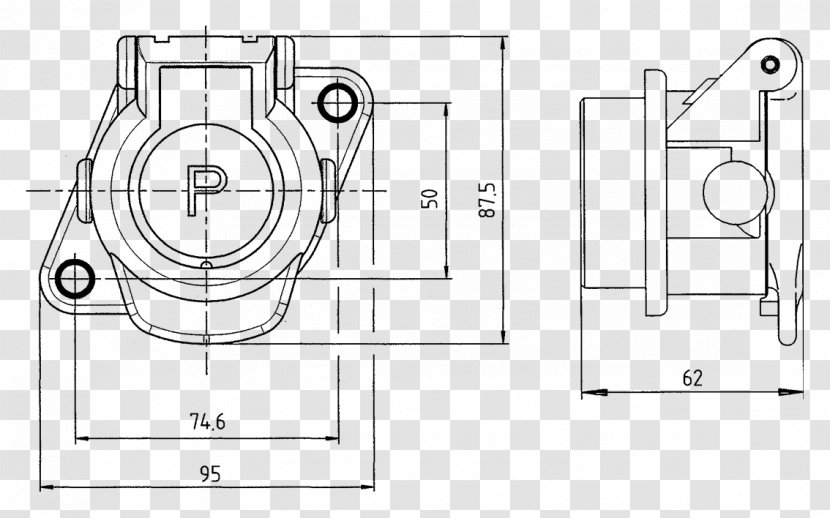 Technical Drawing Door Handle Car Diagram - Artwork - Design Transparent PNG