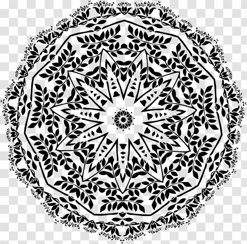 Art Nouveau Ornament - Black And White - Design Transparent PNG