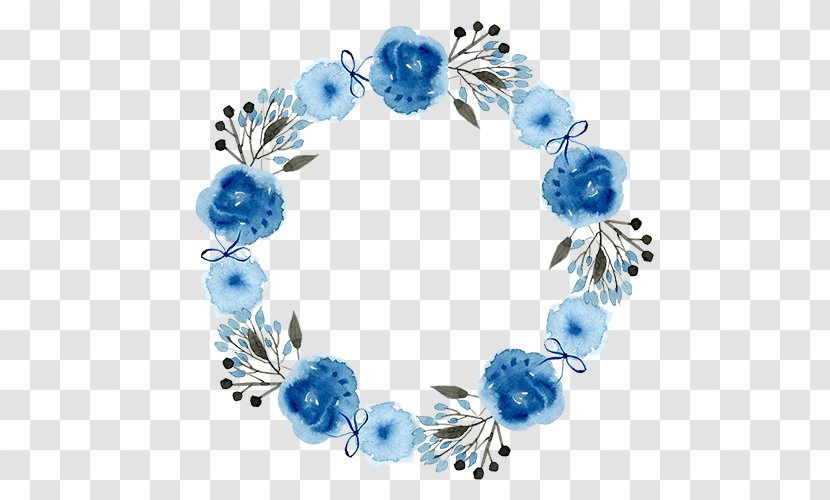 Wedding Invitation Greeting & Note Cards Flower Wreath Garland - Cobalt Blue - 情人节玫瑰 Transparent PNG