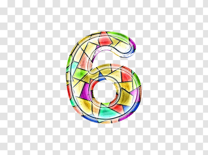 Letter Stained Glass Alphanumeric - 6 Transparent PNG