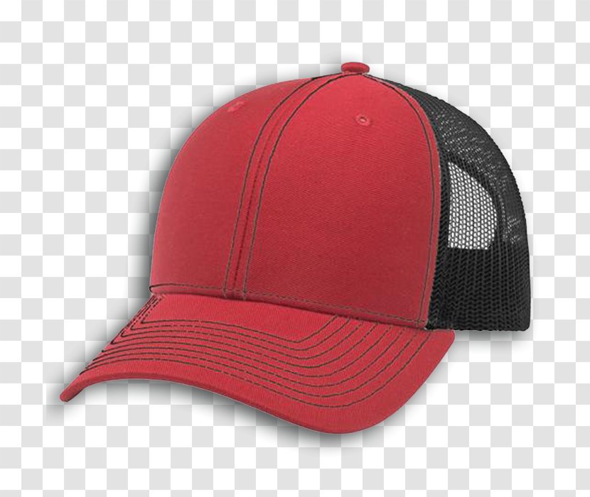 Baseball Cap Trucker Hat Mesh Product - Red Transparent PNG