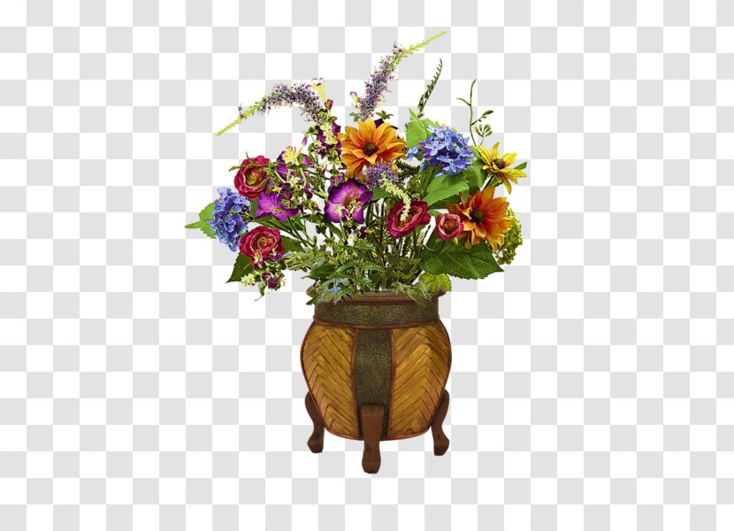 Artificial Flower Vase Floristry - A Pot Of Plants Transparent PNG