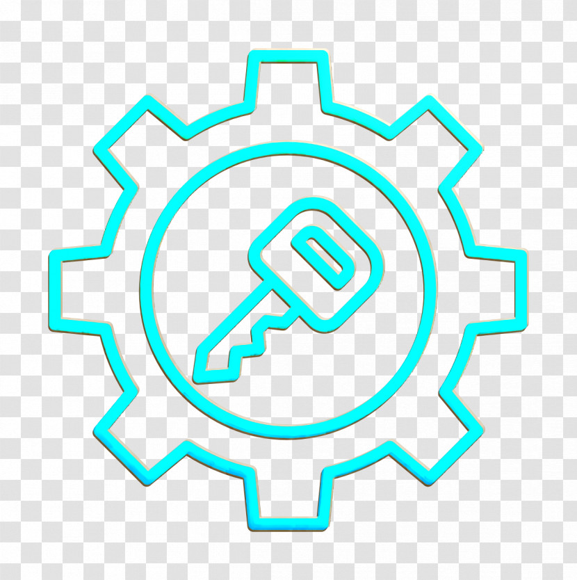 Cyber Icon Gear Icon Key Icon Transparent PNG