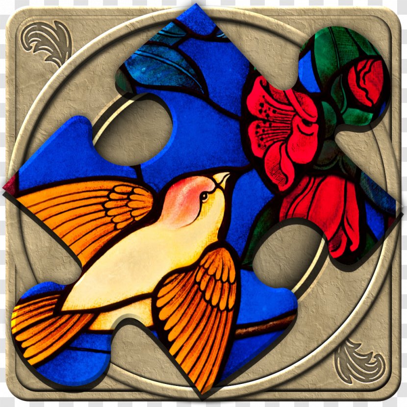 Stained Glass FlipPix Art - Flippix Zoo - ArtModel Plane Cobalt BlueStained Transparent PNG