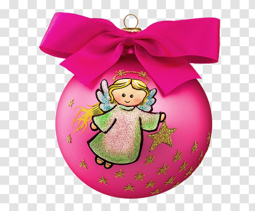 Bombka Poland Christmas Ornament Santa Claus Saint Nicholas Day - Pink Transparent PNG