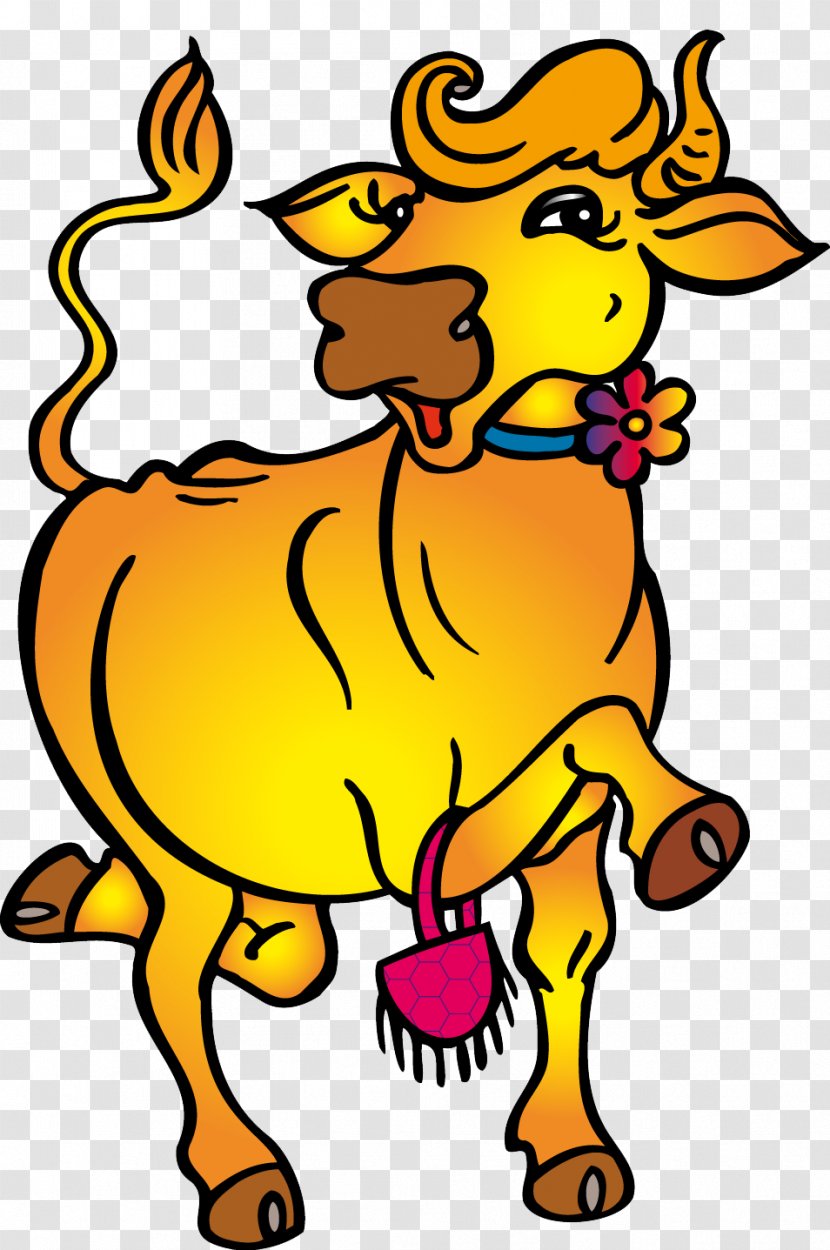 Cattle Cartoon Drawing - Animation - Cow Transparent PNG