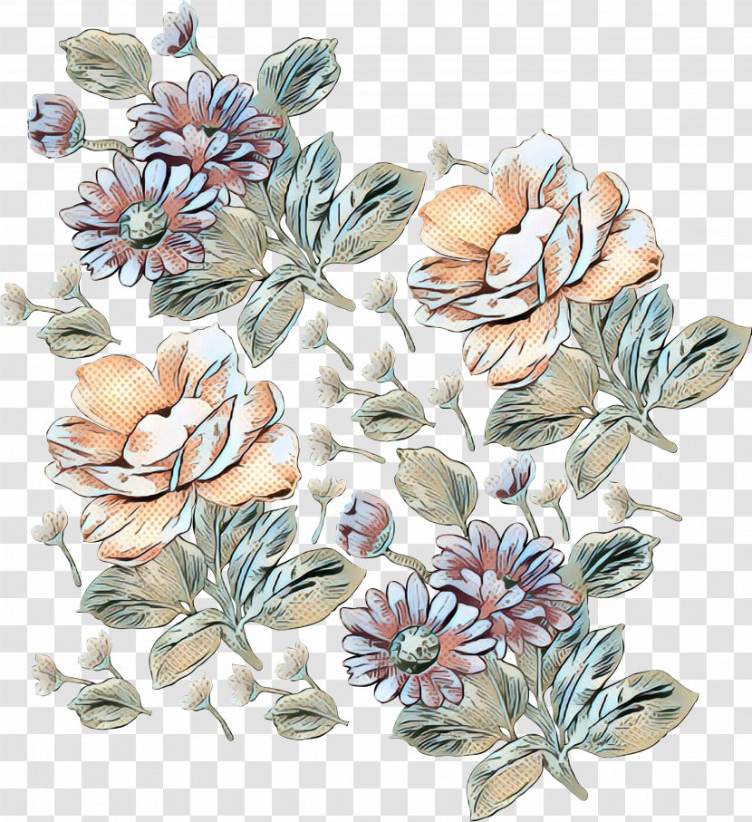 Floral Retro - Pop Art - Wildflower Magnolia Transparent PNG