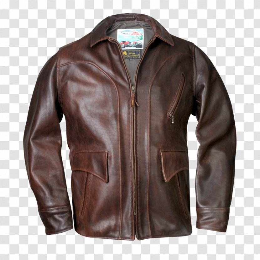 Leather Jacket T-shirt Flight - Aero Clothing Ltd Transparent PNG